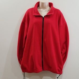 SJB Saint Johns Bay sport women's warm red fleece sweat jacket